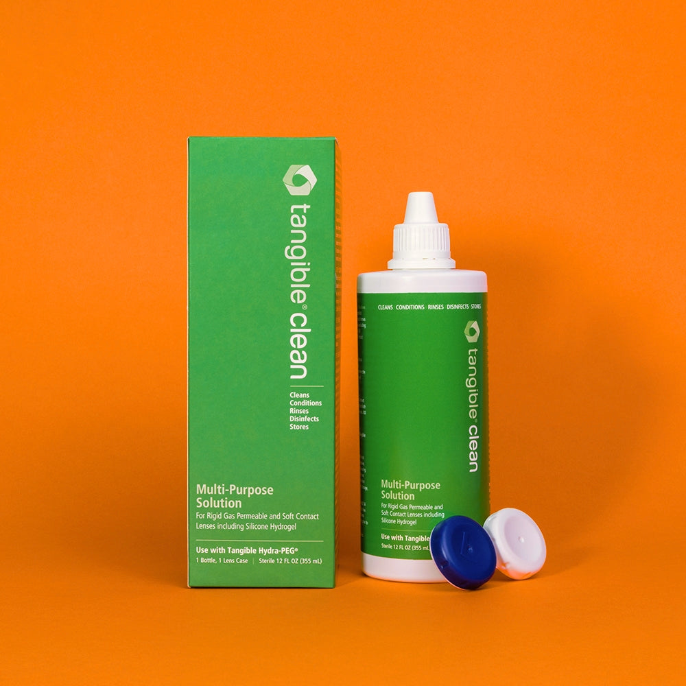 Tangible Clean multipurpose contact lens solution for scleral and rgp contact lenses