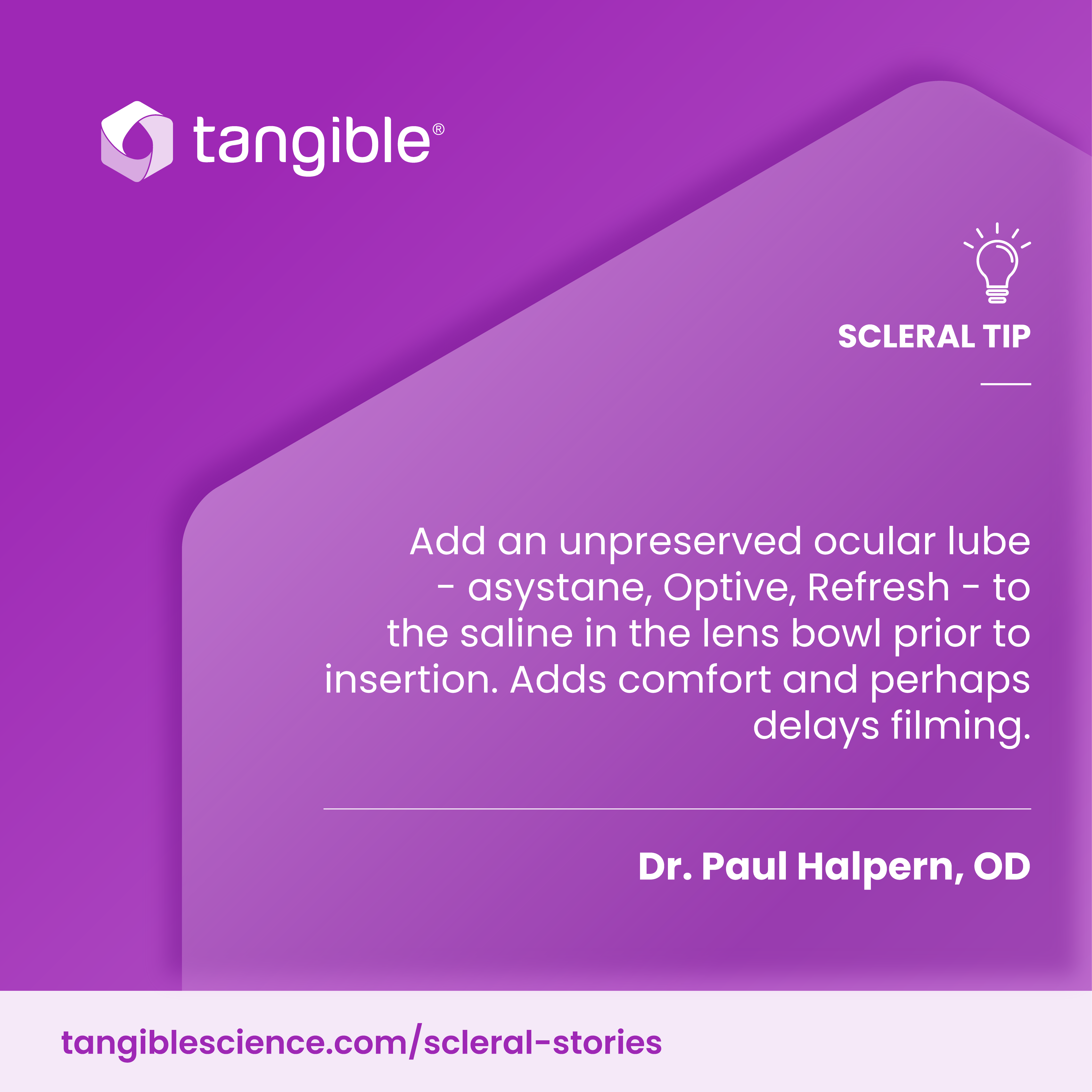 Scleral Lens Tip | Adding Products To Saline – Tangible Science