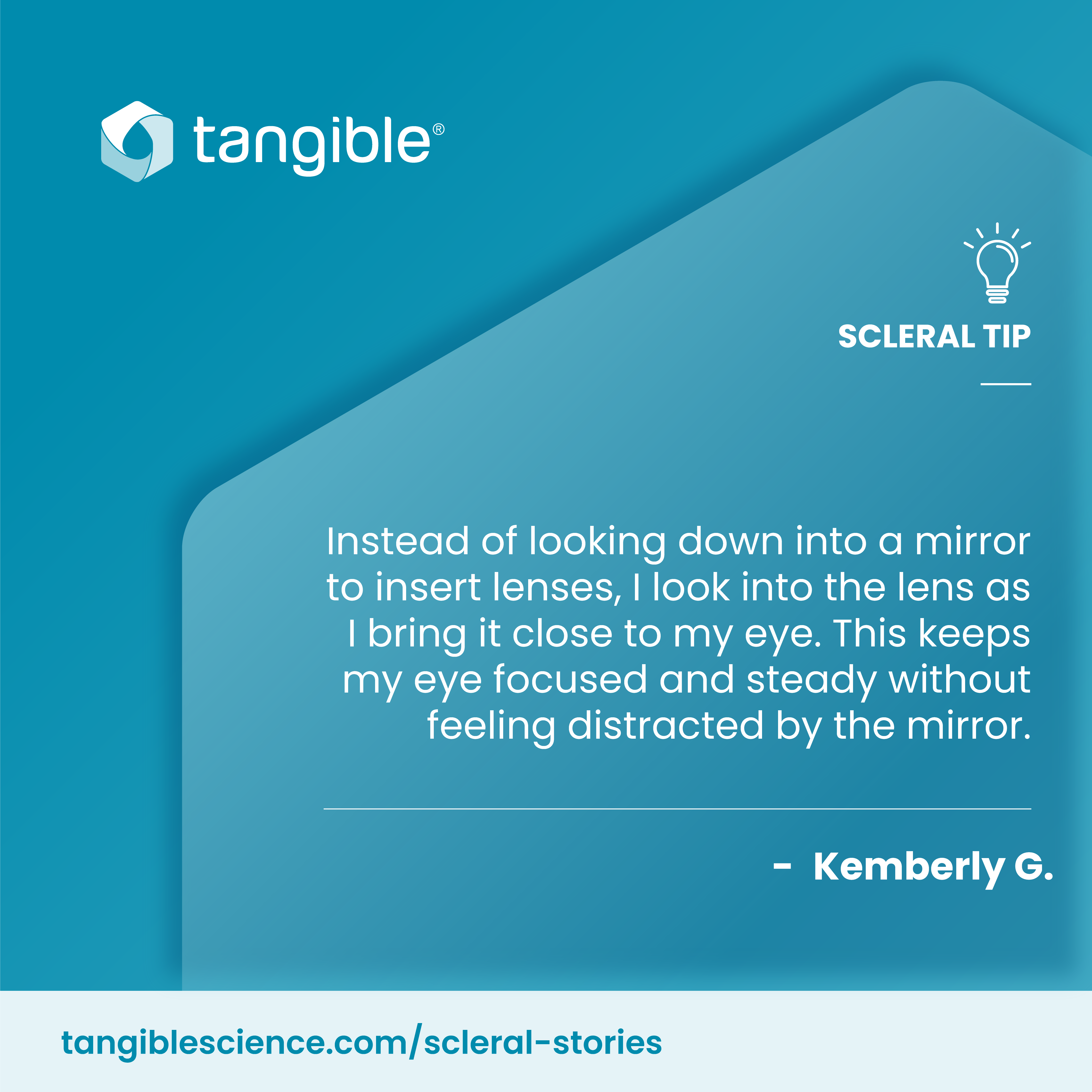Scleral Lens Tip | Focusing On The Lens While Inserting – Tangible Science